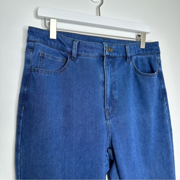 NWT Halara Washed Denim Bleached Blue Size Large - Picture 3 of 9